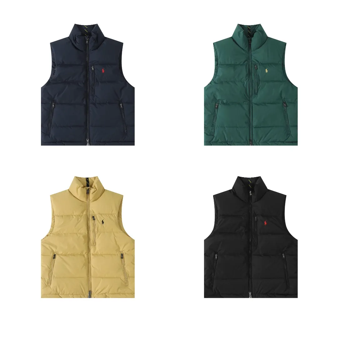 P490 #R51 Ralph Lauren four-color winter new style for men and women, classic small logo waterproof pure down vest sleeveless official item number: RL14255 A full set of customized accessories, details determine success or failure.  - Accessories: Original hangtag, washed label + electroplated YK zipper logo, customized Laval Lauren zipper, full set of accessories - Same style for men and women. Color: Khaki, green, navy, black. Size: S M L